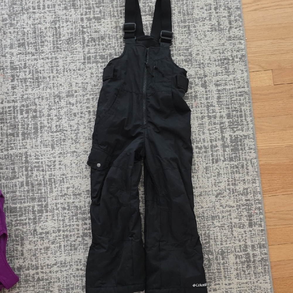 Columbia Black Insulated Snow Bibs